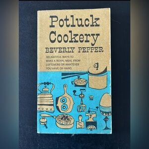 Potluck Cookery Cookbook Beverly Pepper 1955 Vintage PB